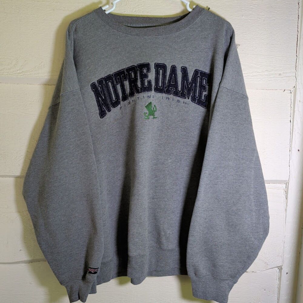 Vintage 90s JanSport Notre Dame Fighting Crewneck Sweatshirt - XXL